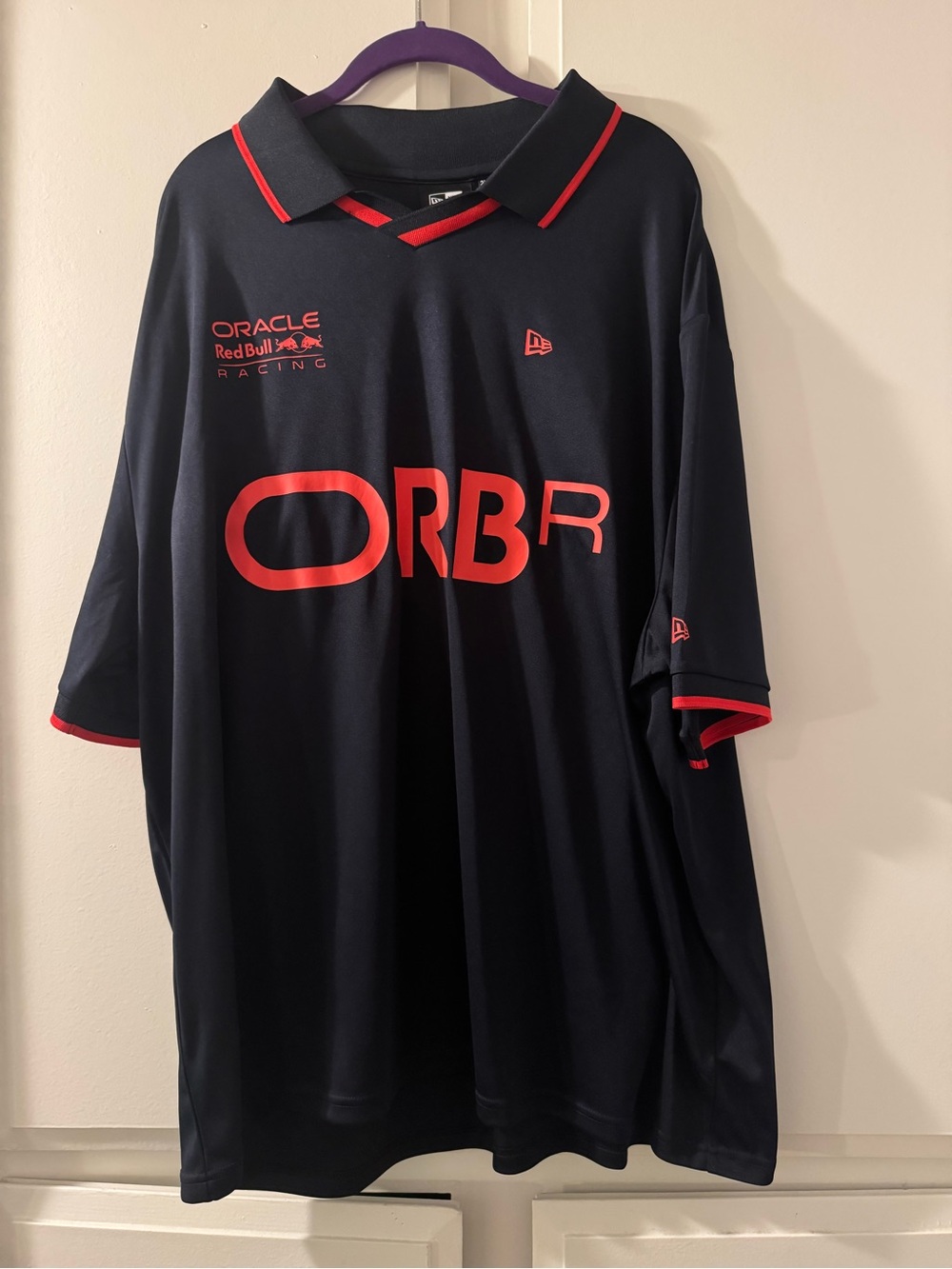 Formula 1 F1 Oracle Red Bull Men’s New Era Polo Navy Blue Red Trim Men’s XXL